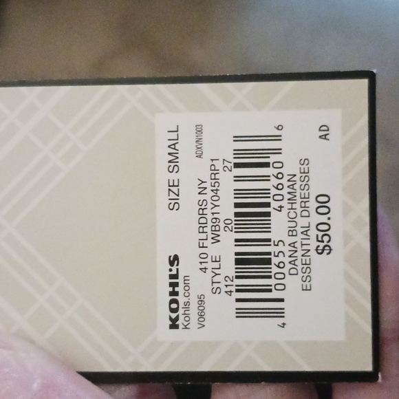 NWT~DANA BUCHMAN~ Blue Floral Dress - Picture 7 of 9